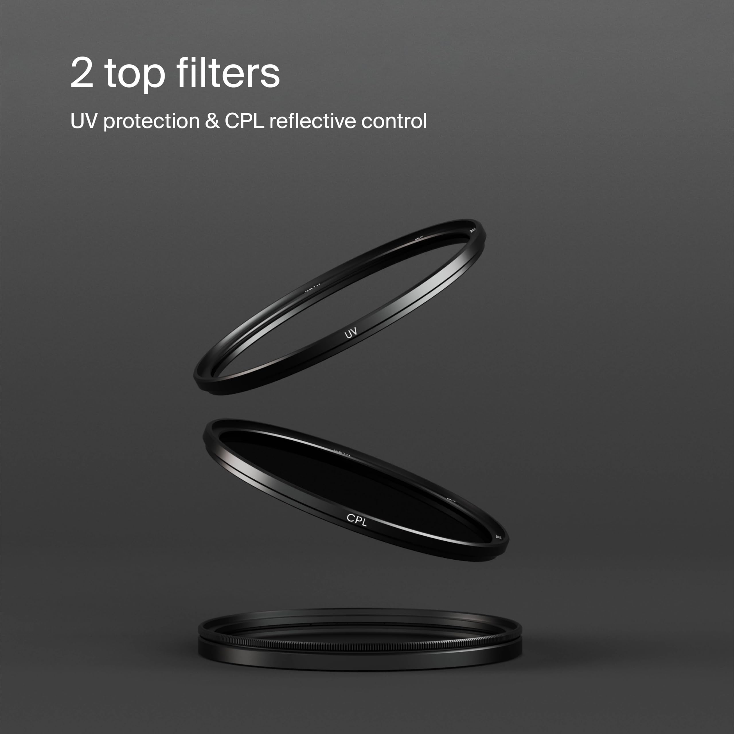 Urth 77mm 2-in-1 Magnetic Lens Filter Kit (Plus+) - UV, Circular Polarizing (CPL), Multi-Coated Optical Glass, Ultra-Slim Camera Lens Filters - Image 3
