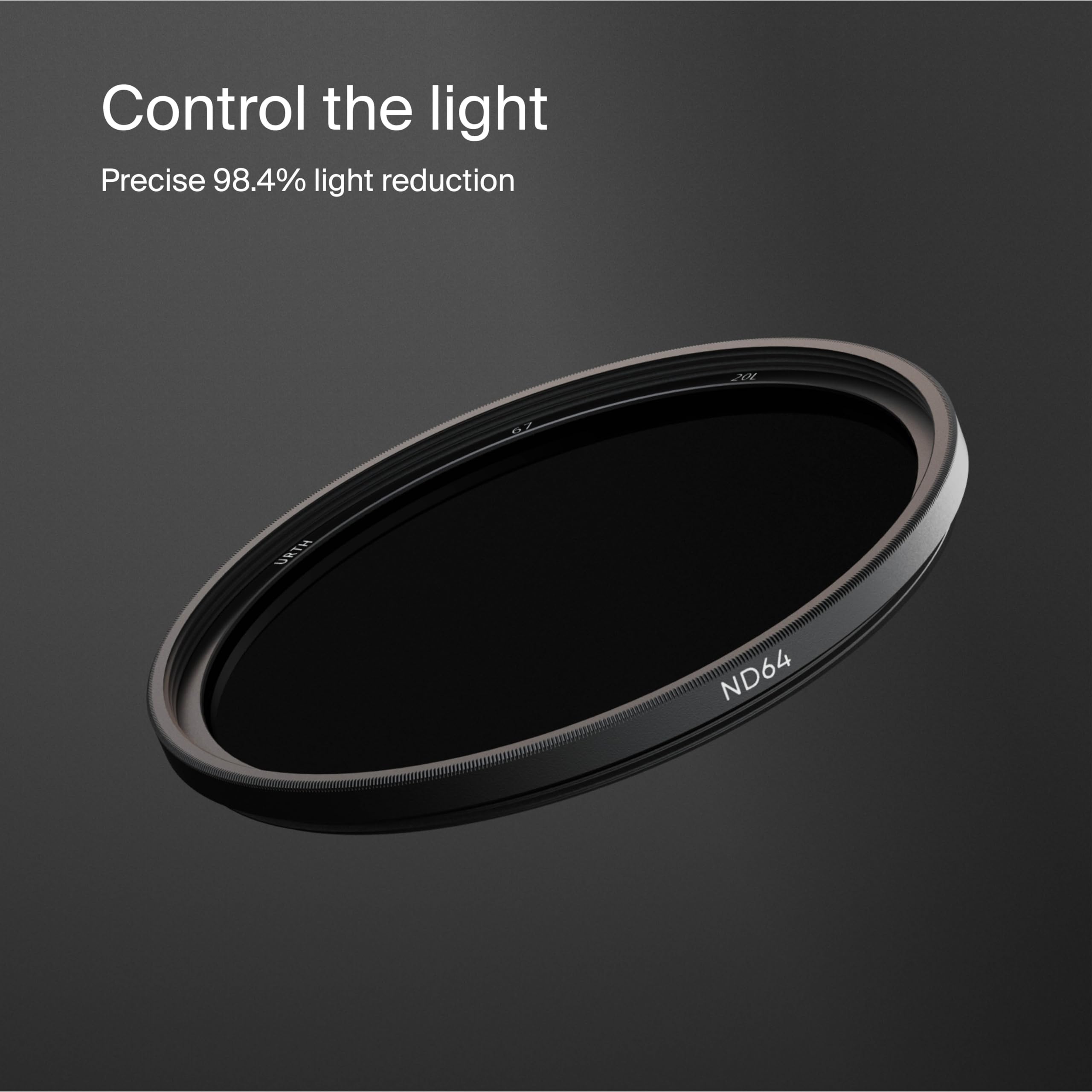 Urth 77mm ND64 (6 Stop) Lens Filter (Plus+) — 20-Layer Nano-Coated, Ultra-Slim Neutral Density Camera Lens Exposure Filter - Image 3